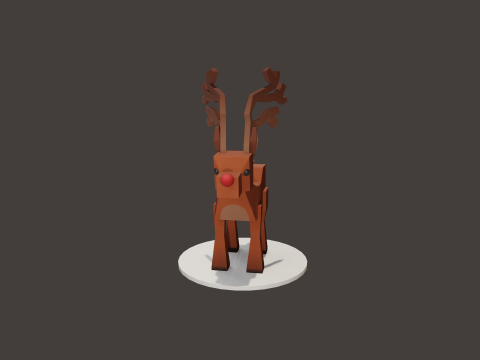 READY TO USE LOWPOLY REINDEER CHARACTER 3D मॉडल