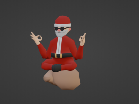 SANTA CLAUS CHILL CHRISTMAS CHARACTER 3D Model