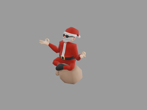 SANTA CLAUS CHILL CHRISTMAS CHARACTER 3D Model