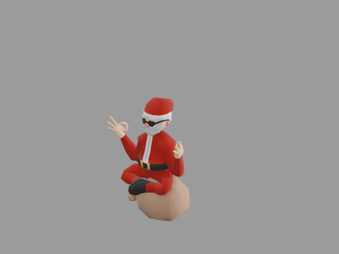 SANTA CLAUS CHILL CHRISTMAS CHARACTER 3D Model