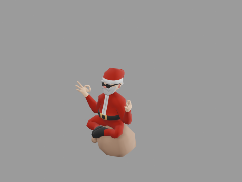 SANTA CLAUS CHILL CHRISTMAS CHARACTER 3D Model