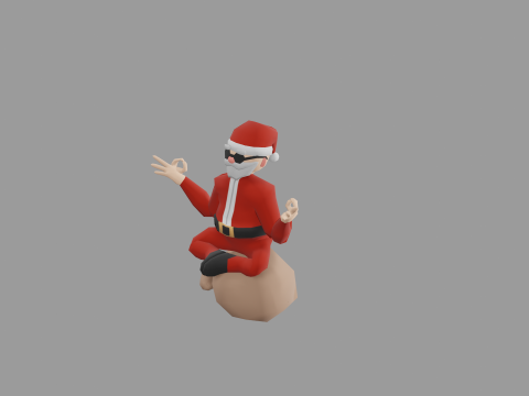 SANTA CLAUS CHILL CHRISTMAS CHARACTER 3D Model