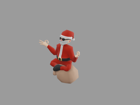 SANTA CLAUS CHILL CHRISTMAS CHARACTER 3D Model