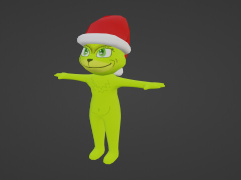 READY TO USE ANIMATED GRINCH 3D Model