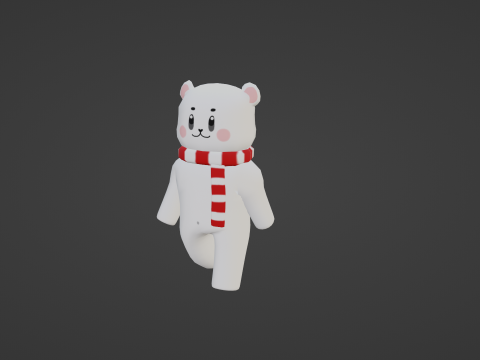 PACK OF 3 CUTE ANIMATED BEARS Model 3D