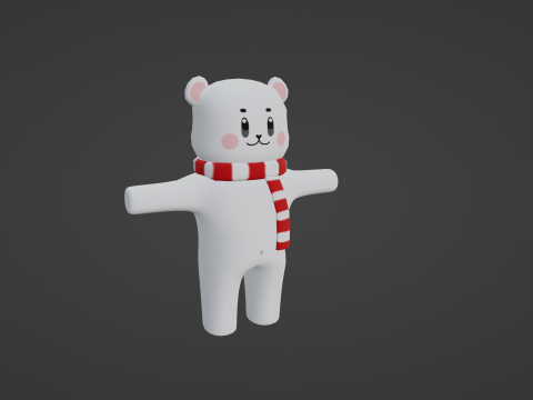PACK OF 3 CUTE ANIMATED BEARS Model 3D