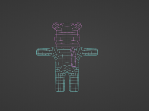 PACK OF 3 CUTE ANIMATED BEARS Model 3D
