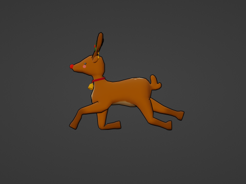 CUTE CHRISTMAS REINDEER READY TO USE Modelo 3D