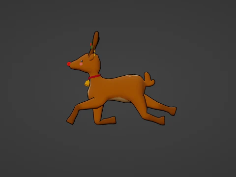 RUSA NATAL LUCU SIAP DIGUNAKAN Model 3D