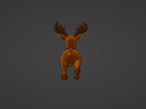 CUTE CHRISTMAS REINDEER READY TO USE Modello 3D