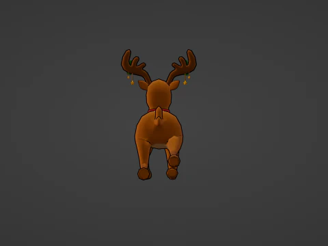 CUTE CHRISTMAS REINDEER READY TO USE 3D Model