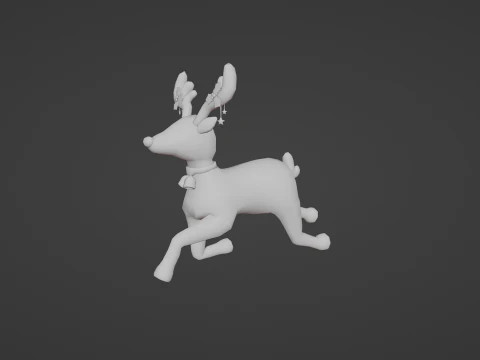 CUTE CHRISTMAS REINDEER READY TO USE 3D Model