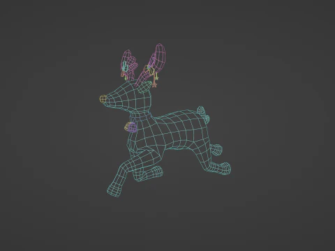 CUTE CHRISTMAS REINDEER READY TO USE 3D Model