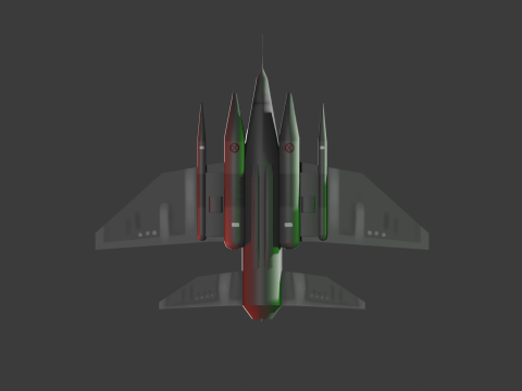 LOWPOLY WAR PLANE 3D Model
