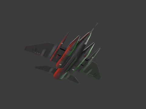 LOWPOLY WAR PLANE 3D Model