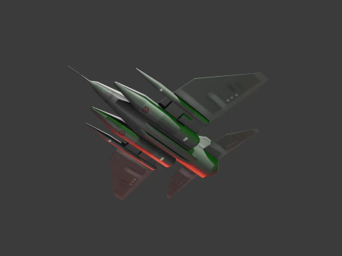 LOWPOLY WAR PLANE 3D Model
