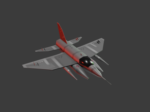LOWPOLY WAR PLANE Modelo 3D