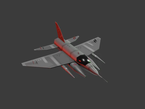 LOWPOLY WAR PLANE 3D Model