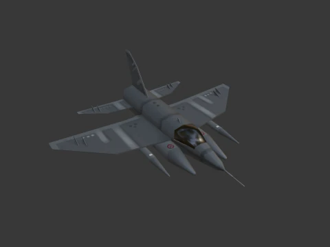 LOWPOLY WAR PLANE 3D Model