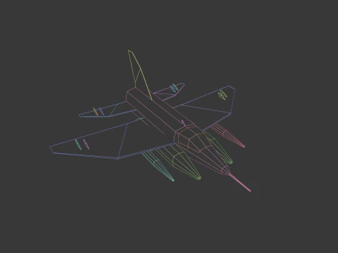 LOWPOLY WAR PLANE 3D Model