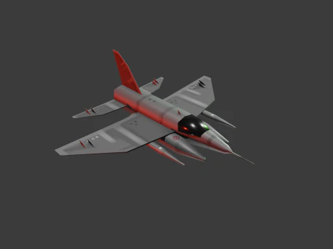 LOWPOLY WAR PLANE 3D Model