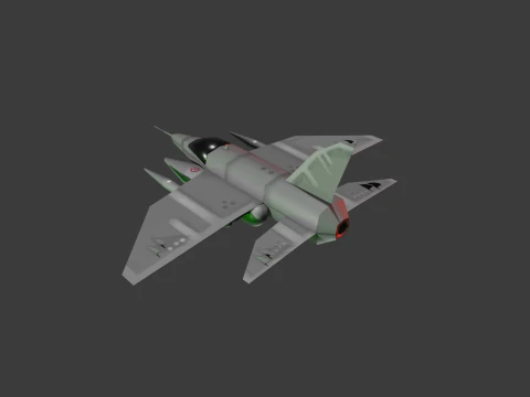 LOWPOLY WAR PLANE 3D Model