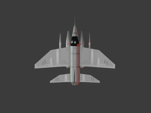 LOWPOLY WAR PLANE 3D Model