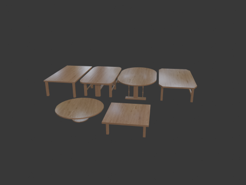 8 REALISTIC TABLES COLLECTION 3D Model