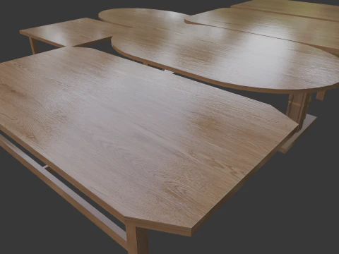 8 REALISTIC TABLES COLLECTION 3D Model