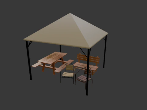 PACOTE DE M&Oacute;VEIS EXTERIORES Modelo 3D