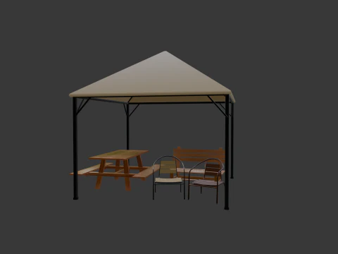 PACOTE DE M&Oacute;VEIS EXTERIORES Modelo 3D