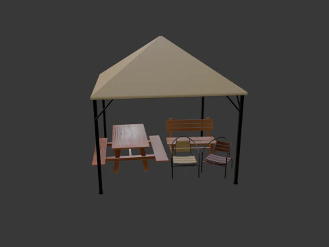 PACOTE DE M&Oacute;VEIS EXTERIORES Modelo 3D
