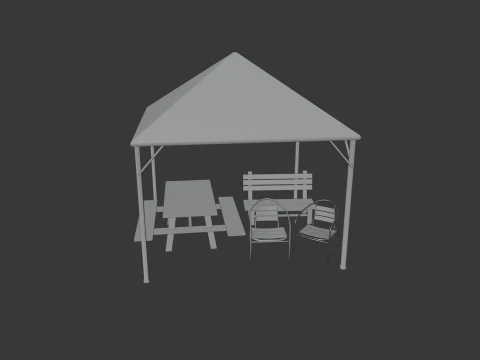 PACOTE DE M&Oacute;VEIS EXTERIORES Modelo 3D
