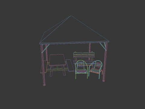 PACOTE DE M&Oacute;VEIS EXTERIORES Modelo 3D
