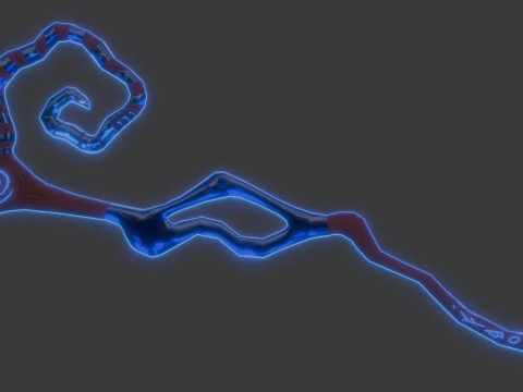 LOWPOLY MAGIC WOODEN STICK 3D Model