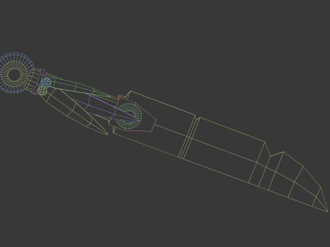 LOWPOLY NATIVE KNIFE 3D Model