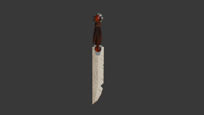 LOWPOLY NATIVE KNIFE Model 3D .c4d .max .obj .3ds .fbx .stl .blend 