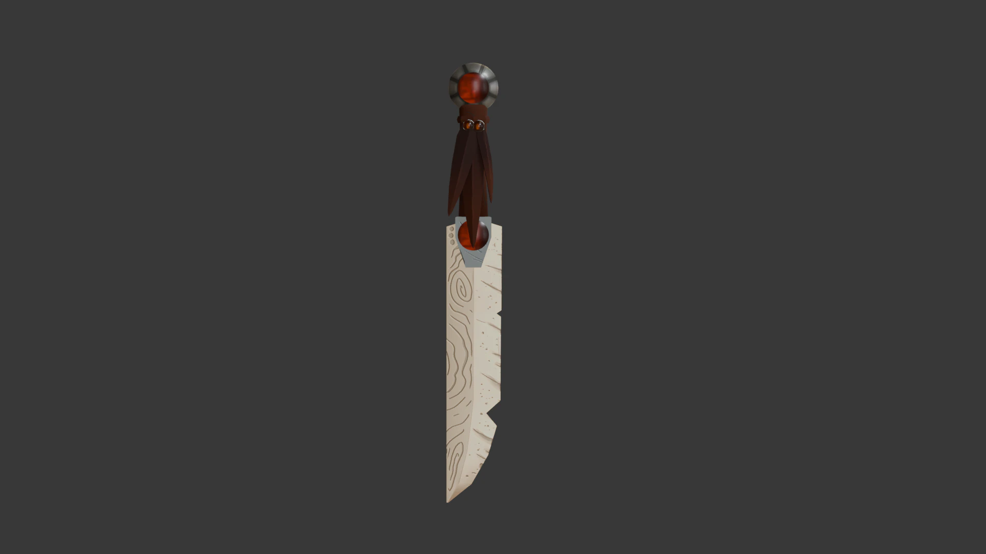 LOWPOLY NATIVE KNIFE 3D Model .c4d .max .obj .3ds .fbx .stl .blend 