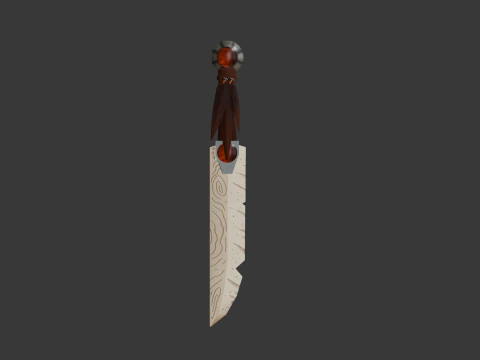CUCHILLO NATIVO LOWPOLY Modelo 3D