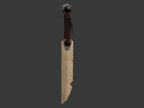 LOWPOLY NATIVE KNIFE 3D Model