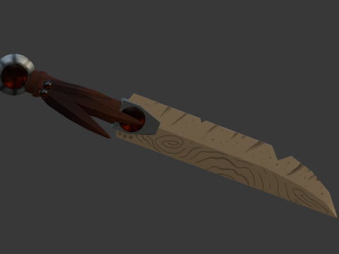 LOWPOLY NATIVE KNIFE Model 3D