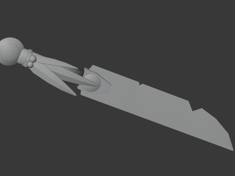 LOWPOLY NATIVE KNIFE Model 3D