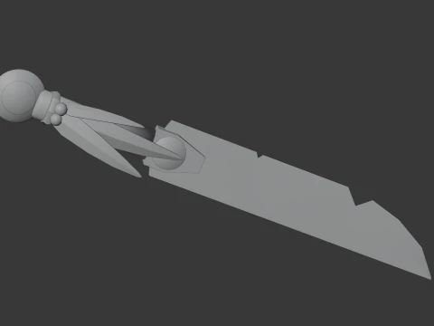 LOWPOLY NATIVE KNIFE 3D Model