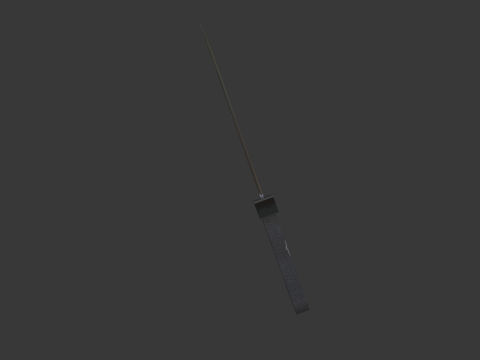 JAPANESE LOWPOLY DAMAGED KNIFE Modello 3D