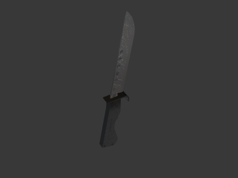 JAPANESE LOWPOLY DAMAGED KNIFE Modello 3D
