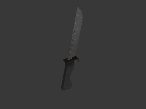 JAPANESE LOWPOLY DAMAGED KNIFE 3D Model