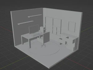 Computer Room Basic Model 3D Print Model