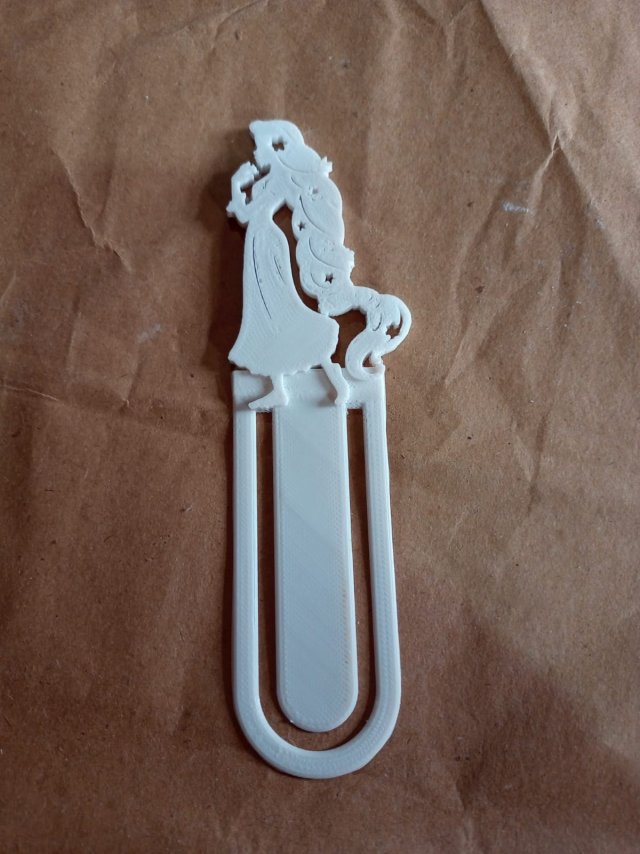 RAPUNZEL BOOKMARK 3D Print Model .c4d .max .obj .3ds .fbx .stl .blend 