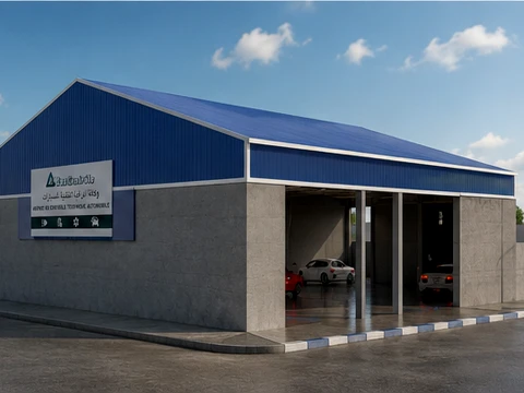 Automotive Technical Inspection Center Vehicle Inspection Station 3D Model