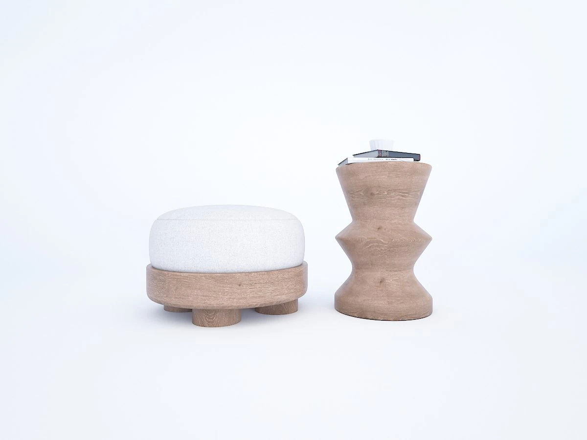 Minimal Stool 3D Model .c4d .max .obj .3ds .fbx .stl .blend